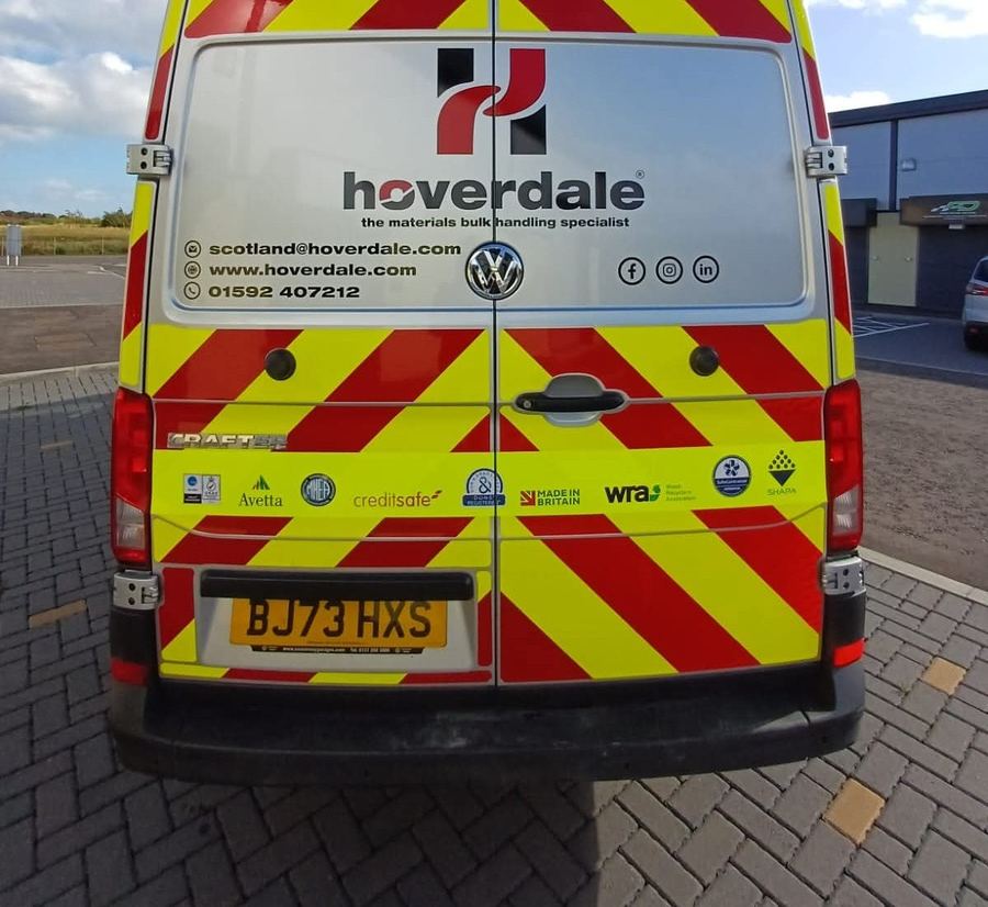 Hoverdale van rear wrap with chevrons