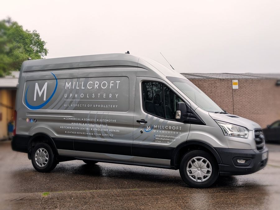 Millcroft Upholstery van wrap side view